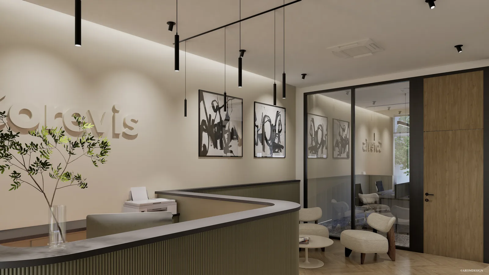 Des bureaux qui accueillent — Accueil et attente · Vue 2