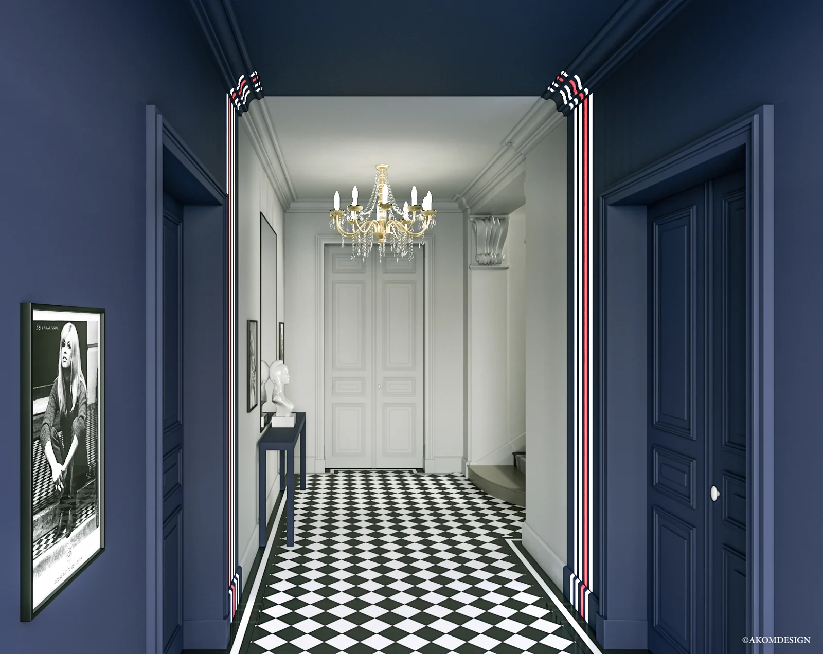 Le caractère d’un salon bleu — Couleurs & patrimoine intérieur · Vue 3